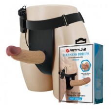 Мужской фаллопротез с вибрацией 17.5 см Pretty Love Harness Briefs Houston BW-022073Z PL