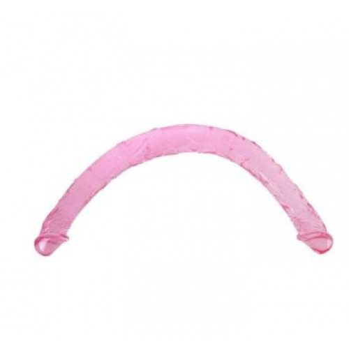 Двухголовый розовый фаллоимитатор - 44,5 см BI-040015 телесный