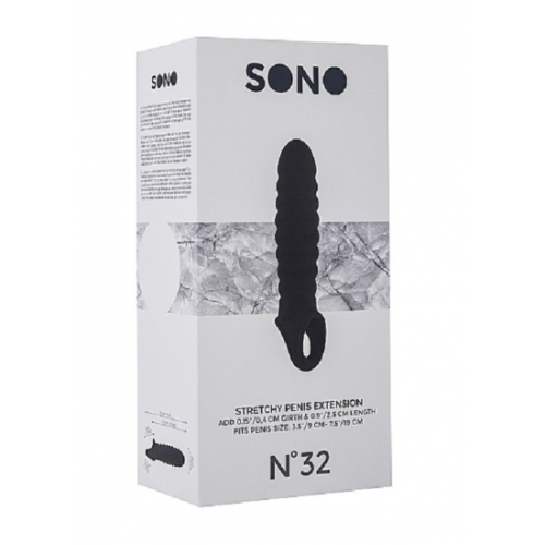 Увеличивающая насадка No.32 Stretchy Penis Extensio черная