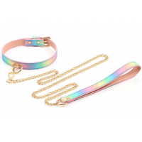 BDSM поводок с мелкой цепью Glam leash