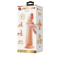 ФАЛЛОИМИТАТОР С ЭФФЕКТОМ СКОЛЬЗЯЩЕЙ КОЖИ PRETTY LOVE BW-007006NRG 19 см PL