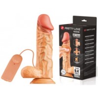 Вибратор Темный BW-008104ZRG - 24 х 5 см двойная кожа PL
