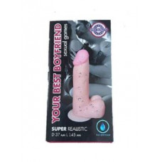 Телесный гибкий фаллоимитатор-реалистик Best Boyfriend 145 mm EE-10244