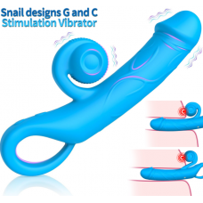 Вибратор с клиторальным отростком Blue Snail Dong 