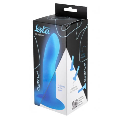 Светящийся в темноте фаллоимитатор LOLA Blue Techno