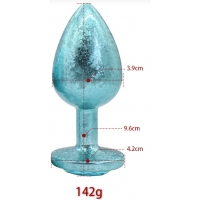 Анальная ювелирка Blue ice L (цвет камня в ассортименте)