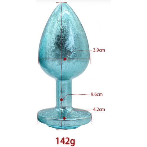Анальная ювелирка Blue ice L (цвет камня в ассортименте)
