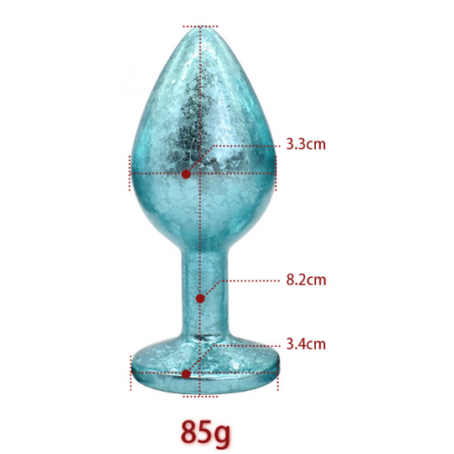 Анальная ювелирка Blue ice M (цвет камня в ассортименте)