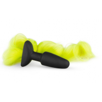 Силиконовый плаг с желтым хвостом Butt Plug With Tail