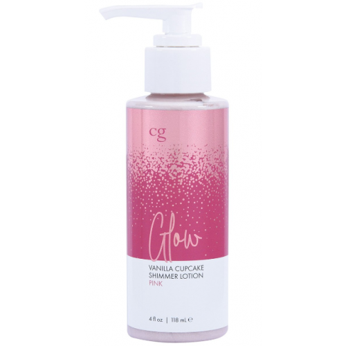 Мерцающий лосьон для тела CG GLOW Vanilla Cupcake Shimmer Lotion розовые блестки 118 мл для двоих