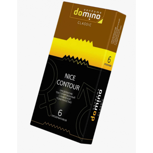 Презервативы с рёбрышками DOMINO Classic Nice Contour - 6 шт