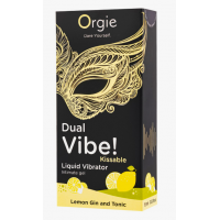 Жидкий вибратор DUAL VIBE! KISSABLE Lemon Gin and Tonic Orgie 15ml