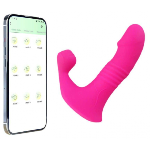 Вибратор в трусики с движением вверх и вниз Dipper Diver с управлением через телефон