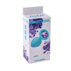 Маленькая голубая анальная пробка Emotions Cutie small violet stone - 7 см.