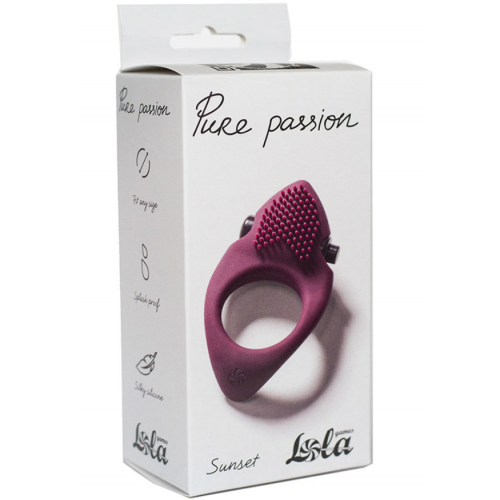 Эрекционное виброкольцо Pure Passion Sunset Wine red 1302-02lola