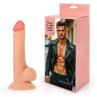 Реалистичный фаллоимитатор Erowoman с мошонкой на присоске L рабочей части 145 мм D 37 мм ER-30065