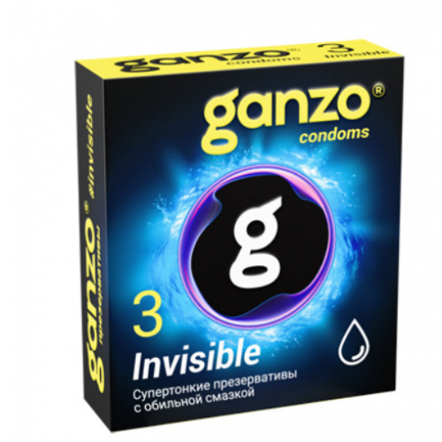 Супертонкие презервативы Ganzo Invisible 3 шт