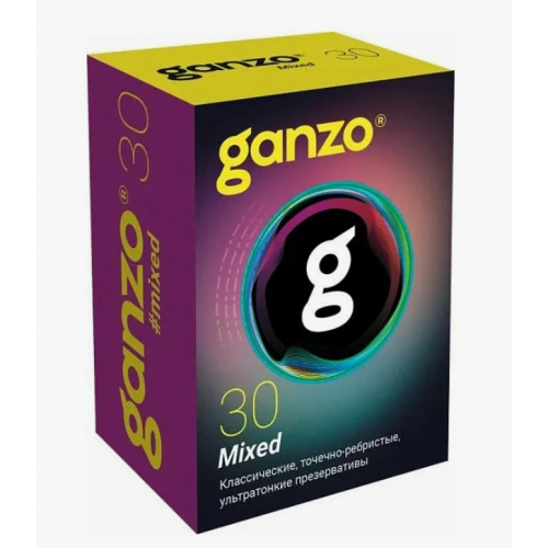 Презервативы Ganzo Mixed, микс-набор, латекс, 30 шт