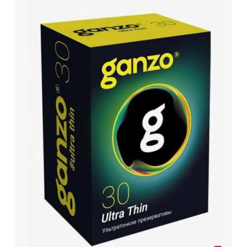 Презервативы Ganzo Ultra thin, ультратонкие, латекс, 30 шт