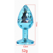 Анальная ювелирка Geometri Blue S (цвет камня в ассортименте)