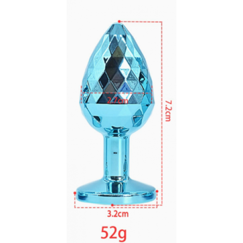Анальная ювелирка Geometri Blue S (цвет камня в ассортименте)