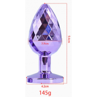 Анальная ювелирка Geometri Purple L (цвет камня в ассортименте)