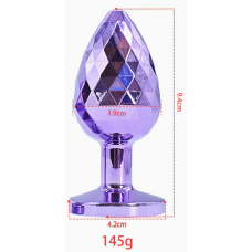 Анальная ювелирка Geometri Purple L (цвет камня в ассортименте)