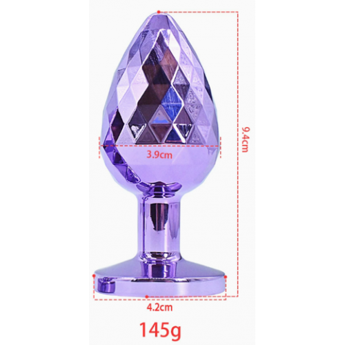 Анальная ювелирка Geometri Purple L (цвет камня в ассортименте)