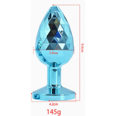 Анальная ювелирка Geometri Blue L (цвет камня в ассортименте)