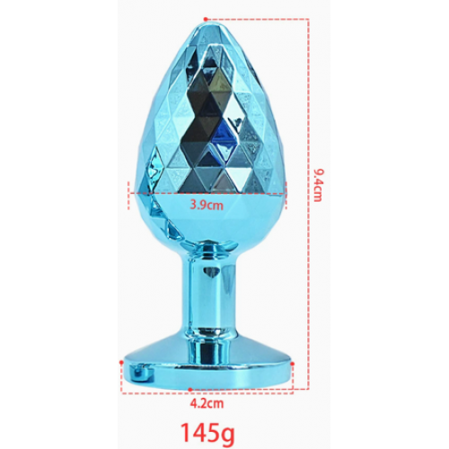 Анальная ювелирка Geometri Blue L (цвет камня в ассортименте)