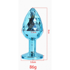 Анальная ювелирка Geometri Blue M (цвет камня в ассортименте)