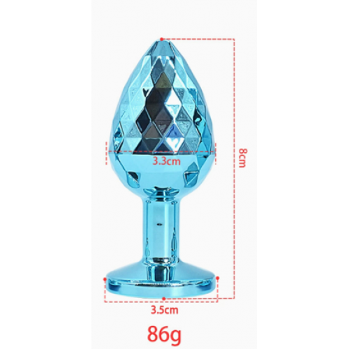 Анальная ювелирка Geometri Blue M (цвет камня в ассортименте)