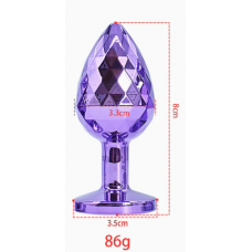 Анальная ювелирка Geometri Purple M (цвет камня в ассортименте)