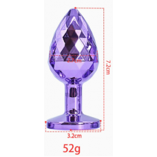 Анальная ювелирка Geometri Purple S (цвет камня в ассортименте)