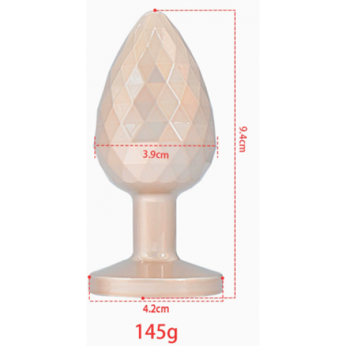 Анальная ювелирка Geometri gold L (цвет камня в ассортименте)