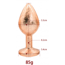 Анальная ювелирка Gold ice M (цвет камня в ассортименте)