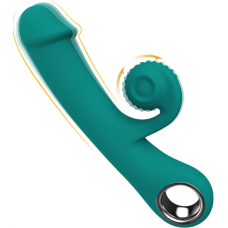 Вибратор с клиторальным отростком Green Snail Dong