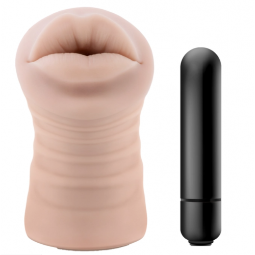 Мастурбатор Рот с вибрацией Hot Chocolate BL - 73533 vanilla