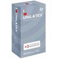 Презервативы I Love Unilatex 12шт с кольцами