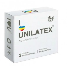 Разноцветные ароматизированные презервативы Unilatex Multifruits - 3 шт.
