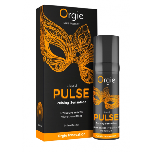 Жидкий вибратор с эффектом пульсации "LIQUID PULSE Ice Caramel", Orgie