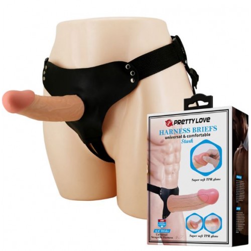 Мужской фаллопротез 17.5 см Pretty Love Harness Briefs Houston BW-022096N PL