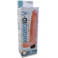 Вибратор Lovetoy - Android V, 22 x 4,5 см, из неоскина, телесный