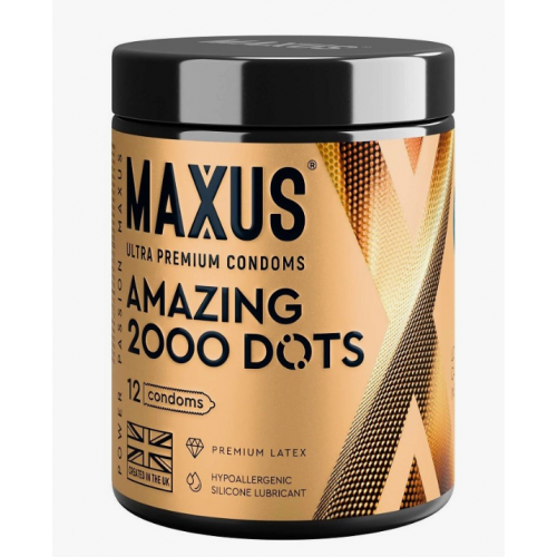 Презервативы MAXUS 2000 Amazing Dots №12 точечные, 12 шт