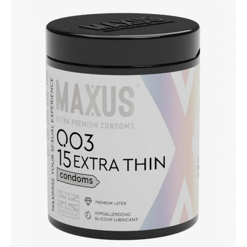 Maxus 003 extra thin condoms (экстремально тонкие 15штук)