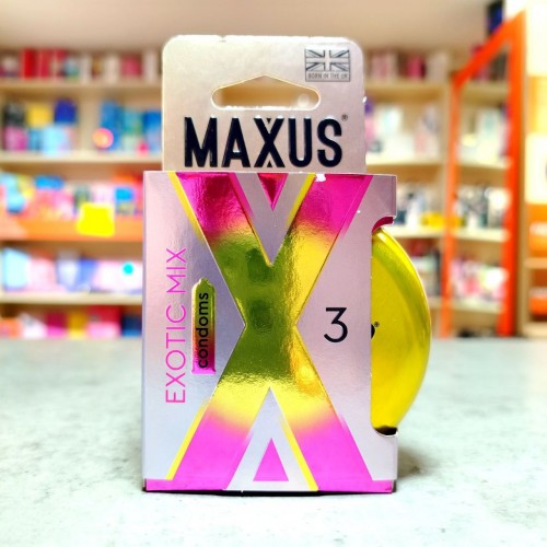 Презервативы Maxus EXOTIC MIX, латекс, ароматизированные 3 шт.