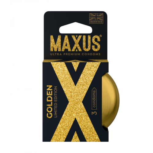 Презервативы Maxus Golden (золотые) - 3 шт.