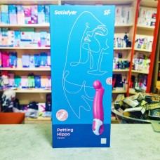 Вибратор Satisfyer Vibes Petting Hippo, Силикон, Красный, 22,9 см