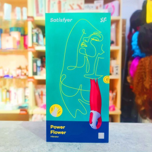 Нереалистичный вибратор Satisfyer Vibes Power Flower, Силикон, Красный, 18,8 см