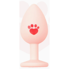Анальная ювелирка Силикон Paw Pink L (цвет камня в ассортименте)